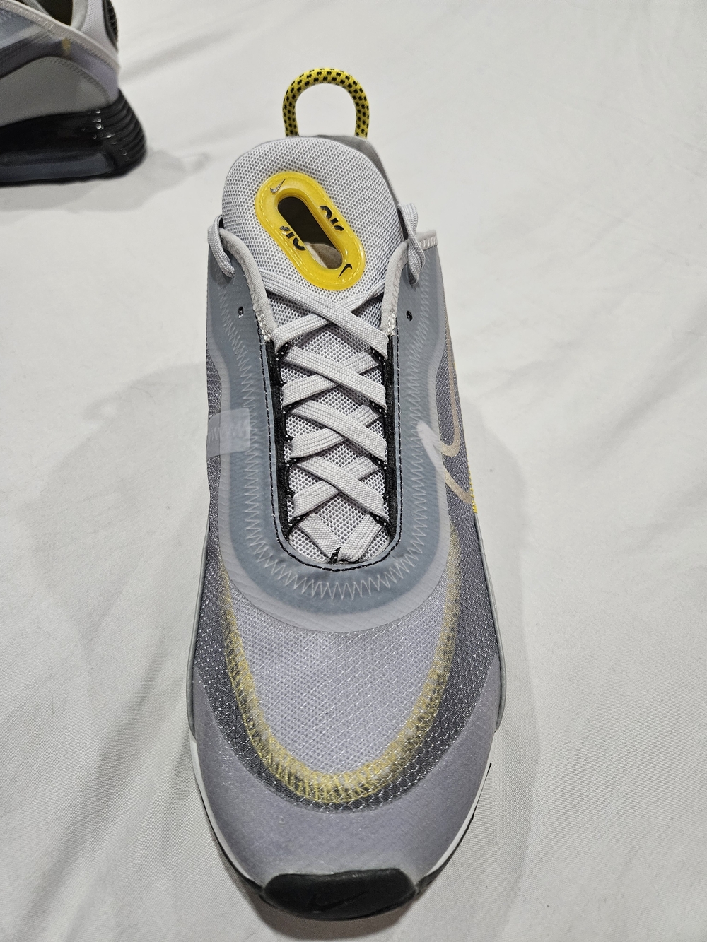 Nike Air Max 2090 Wolf Gray and Yellow Men's Athletic Sneaker